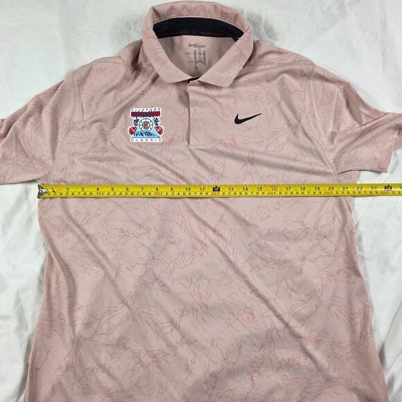 Nike Tiger Woods Mens Size Large Pink Polo Shirt Hawaii Clippers Classic Golf - Picture 8 of 11